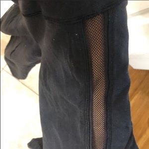 Lulu Lemon Black Pants with Mesh Sides